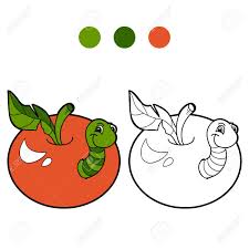 I am looking ot make a coloring book for kids for our outreach program. Coloring Book Worm And Apple Royalty Free Cliparts Vectors And Stock Illustration Image 33740169