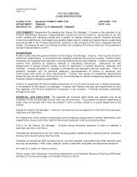 Assistant finance director job description. 2