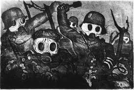 Otto Dix Shock Troops Advance Under Gas Sturmtruppe Geht Unter Gas Vor From The War Der Krieg 1924 War Art German Art Degenerate Art