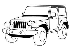 Dltk's crafts for kids free printable coloring pages. Things To Draw Jeep Drawing With Crayons