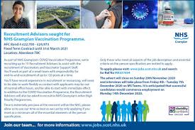 I too work in the nhs (not medically) and am shocked at the silence and compliance. Nhs Grampian On Twitter As Part Of Nhsgrampian S Covid Vaccination Programme We Re Recruiting Up To 15 Recruitment Advisors To Assist With The Recruitment Of Vaccinators And Vaccinator Support Staff For Full Details