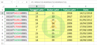 Menampilkan Tanggal Lahir Dari Nik Tanggal Kelahiran Belajar