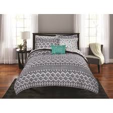 College covers university of kansas comforter set. Mainstays Linen Tribal Diamond Bed In A Bag Coordinating Comforter Set Full Walmart Com Walmart Com