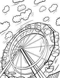 Free Ferris Wheel Coloring Page Flag Coloring Pages Coloring Pages World Map Coloring Page