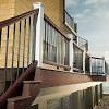 Vinyl porch railings, aluminum deck railings, composite or trex this is a less common type which some consider composite material. 1