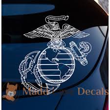 Bronze plaque the great seal of the us isolated on white with cl. United States Marines Eagle Globe Anchor Emblem Decal