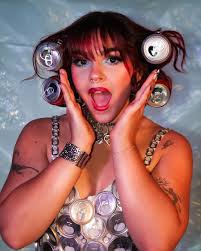 fashionweekcolumbus @nurtursalon recycled runway♻️ thank you @hairbysavj  for the coolest hair and makeup!