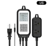 WiFi Digital Temperature Controller Thermostat Outlet Plug Heating and  Cooling Mode US/EU - US Version / CN