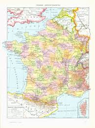 There are 101 prefectures in france one for each departmentthe official in charge is the prefect french. 1930 Carte France Historique Departements Planche Originale Maison Decor Vintage Histoire Geographie Politique France Map Vintage Map Historical Maps