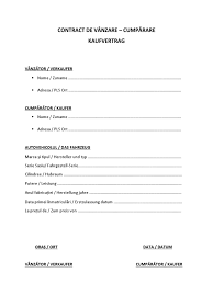 Kaufvertrag Contract De Vanzare Cumparare Model