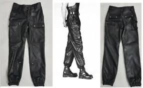 Details About New Genuine Leather Army Pants Battle Military Trousers Cargo Utility Jeans Mens