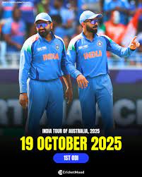 Save the date! 📅 19th October 2025 – India 🇮🇳 vs Australia 🇦🇺 Could be the next time we witness Virat Kohli & Rohit Sharma donning the blue jersey together 🐐🐐 📸: