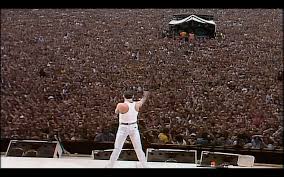 1.bohemian rhapsody 2.radio ga ga 3.ay oh! Freddie Mercury In Front Of The Wembley Stadium Crowd Live Aid 1985 Oldschoolcool