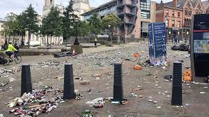 To win promotion back to the premier league. Leeds Police Officers Injured As Fans Leave Piles Of Rubbish Bbc News