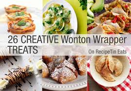 After dinner wontons, asian chicken salad in wontons, asian chicken cover the stack of wonton wrappers with a damp. 26 Creative Bites Made With Wonton Wrappers Recipetin Eats