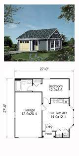 Traditional Style House Plan 95834 With 1 Bed 1 Bath 1 Car Garage Micro House Plans Tiny House Floor Plans Small House Plans