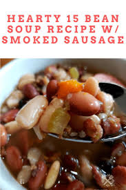 Add beans, ground beef, minced garlic and onion to the pressure cooker along with cumin, and oregano and bean cooking liquid, tomato paste, and diced tomatoes along with the chicken stock. 15 Bean Soup With Smoked Sausage A One Pot Meal Bean Soup Recipes 15 Bean