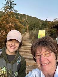 Climbing with kids at a scenic location