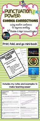 Comma Rules Using Mentor Sentences For Middle And High School Mentor Sentences Teaching Punctuation Teaching