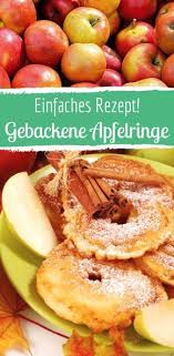 Himmlische Apfelkuchle So Geht S Ganz Einfach Rezept Gebackene Apfelringe Rezepte Apfelringe