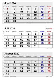 Alle jahreskalender stehen in grau und blanko weiss, sowie in 6 verschiedenen farben Kalender Juli 2020 Als Pdf Vorlagen