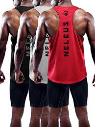 Neleus Men S 3 Pack Dry Fit Athletic Sleeveless