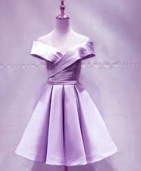Short Light Purple Off Shoulder Cocktail Dress Cheap Homecoming Party Dresses 2019 Cute Dresses For Party Purple Party Dress Off Shoulder Cocktail Dress