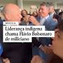 BRASÍLIA HOJE | A liderança indígena Narubia Werreira abordou o senador e pré-candidato à Presidência, Flávio Bolsonaro (PL-RJ), no Congresso Nacional nesta quarta-feira (08). Ela o chamou de "miliciano" enquanto ele deixava a Câmara dos Deputado