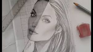 تعلم الرسم بطريقة المربعات تعلم رسم انجلينا جولي تعلم النسخ الاحترافي لأي صورة الجزء الأول كورسات بالعرب male sketch beautiful landscapes female sketch