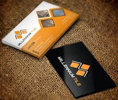 Tile spacer business cards you can personalise online with dispatch in 24 hours. Elegant Playful Business Business Card Design For Millennium Tile Llc By Grafactory Design 9928505
