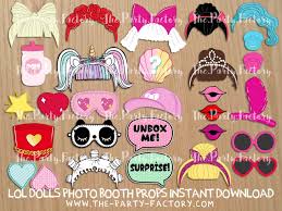 Downloadable Free Printable Photo Booth Props Birthday Pdf Lol Dolls Surprise Photo Booth Props Instant Download Pdf Lol Dolls Doll Party Birthday Surprise Party
