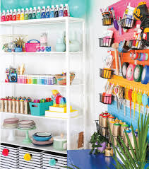 Rainbow craft room (smart fun diy) to lead us off, i have this rainbow wall of paints and stamps in jennifer's craft room. How To Organize Craft Room Supplies Martha Stewart