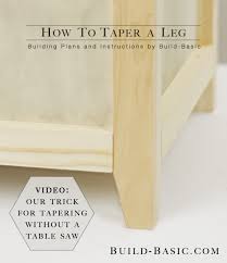 2x2 Projects How To Taper A Furniture Leg Build Basic 2x2 Wood Woodworking Jigsaw Beginner Woodworking Projects