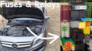 Mercedes W176 All The Fuses And Relays Location Diagram A Class A180 Youtube