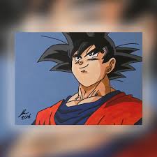 Dragonball Z Goku Painting Using Acrylic Paints Simple Canvas Paintings Canvas Painting Pictures To Draw