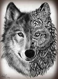 Unique Wolf Head Tattoo Design Art