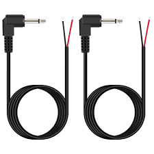 In headphones with controller and/or microphone in the wire. Amazon Com Fancasee 2 Pack 6 Ft Replacement 3 5mm 90 Degree Right Angle Male Plug To Bare Wire Open End Ts 2 Pole Mono 1 8 3 5mm Plug Jack Connector Audio Cable Repair Industrial Scientific