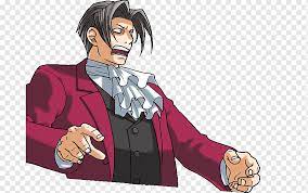 Ace attorney ace attorney investigations: Ace Attorney Investigations Miles Edgeworth Character Sticker Thumb Issou Hd Hand Human Sticker Png Pngwing