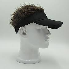 Discounted Oberora Novelty Sun Visor Cap Wig Peaked Adjustable Baseball Hat With Spiked Hair Misc Oberora Hats For Men Hair With Flair Mens Hats Baseball