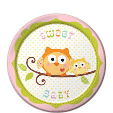 Fruit platter with an owl made of different fruits will be a unique idea to serve. Owl Baby Shower Party Supplies Party City