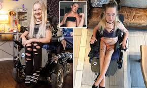 Alex Dacy dubbed Wheelchair Rapunzel who was born with spinal disorder  shares risque photos | Daily Mail Online