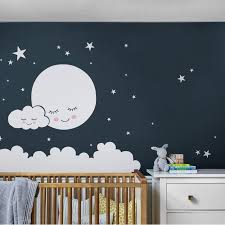 Burmeister Moon Clouds And Stars Wall Decal Nursery Wall Decals Cloud Wall Decal Clouds Nursery