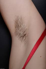 Lara Brookes showing her armpit hair
