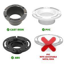 What you have there is a 4 cast iron hub. Toilet Flange Repair Kit Works On 3 Or 4 Cast Iron Pvc Or Abs Toilet Flanges With Broken Bolt Rails Buy Online At Best Price In Uae Amazon Ae