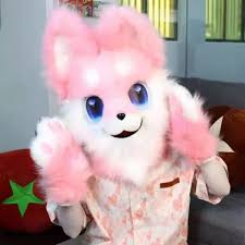 Long fur Husky fox mascot avatar party Halloween fur role-playing  (head+gloves)