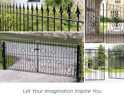 A range of wrought iron style metal garden gates for sale. Made To Measure Gates Fencing Railings Metal Gates Direct