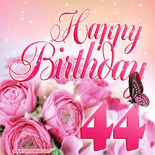 Beautiful flowers happy birthday meme for her. Happy 44th Birthday Animated Gifs Download On Funimada Com