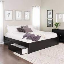 .bed with storage underneath, description: King No Headboard Beds Bedroom Furniture The Home Depot