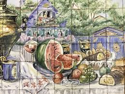 tile painting apron for kitchen tea
