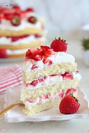 Cut cake horizontally in half. Strawberry Shortcake Cake Celebrating Sweets